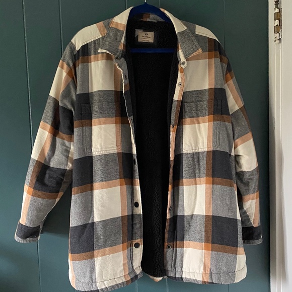 Fleece Lined Warm Flannel Jacket - Picture 1 of 5
